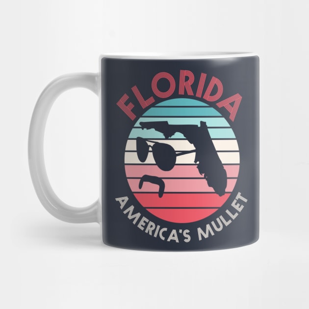 Florida, America's Mullet // Funny Florida Retro Sunset by SLAG_Creative